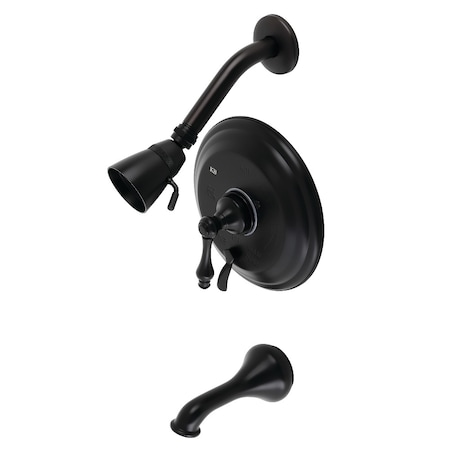 Restoration Tub and Shower Faucet, Matte Black, Wall Mount KB36300AL